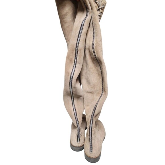 FREE PEOPLE Tennessee Over Knee Leather Boots Size US 7 Boho Hippie - Picture 3 of 14